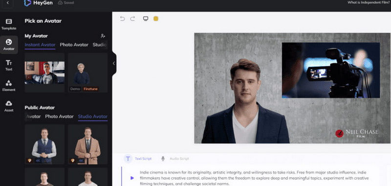 HeyGen テキスト動画ジェネレーター