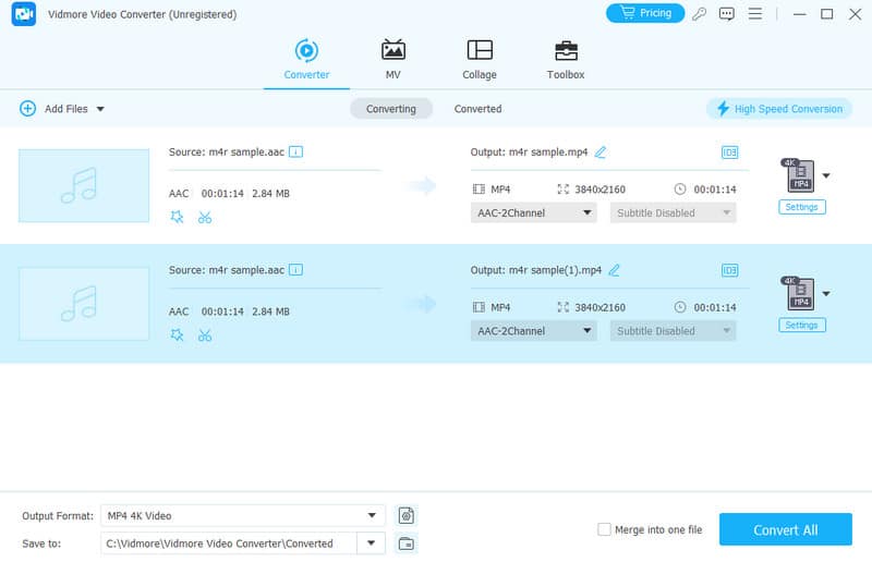AACコンバーター Vidmore
