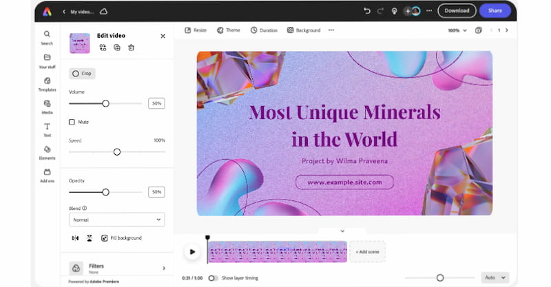Adobe Presenter Video Express ビデオPPT