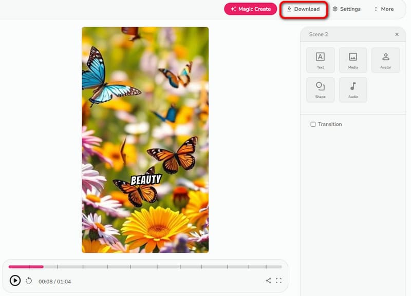 「動画を生成」をクリック