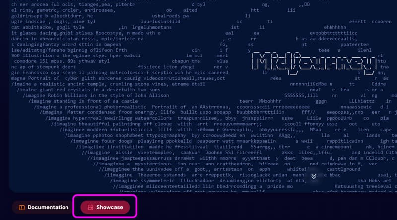 「ショーケース」ボタンをクリック