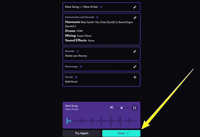「Save」ボタンをクリック