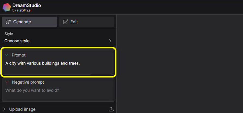 Diffusion テキストを入力