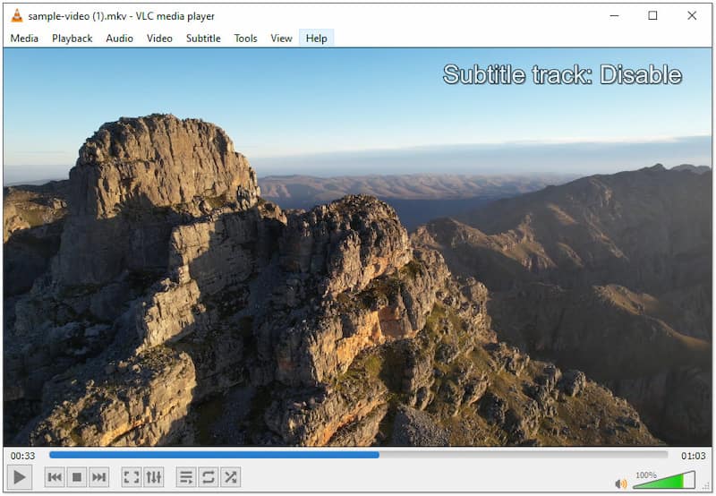 字幕を無効にする