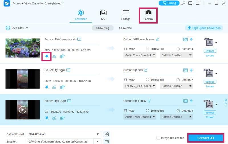 ProRes を編集 Vidmore 保存