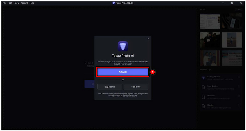 ライセンスキーを入力
