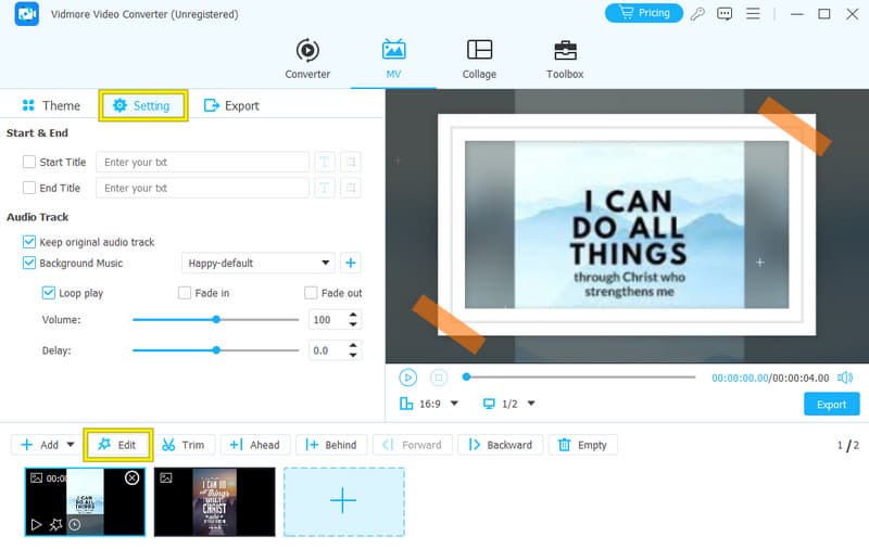 JPG PNG を WebM に変換 Vidmore 設定