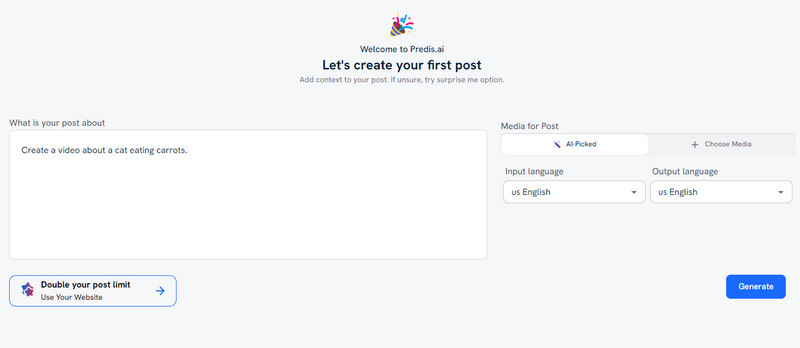 Predis AI YouTubeショートジェネレーター