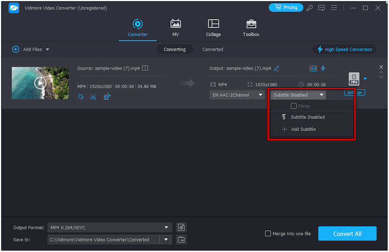 「字幕を追加」を選択
