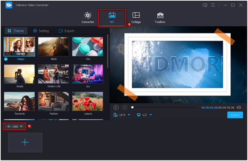 MVタブにアクセス