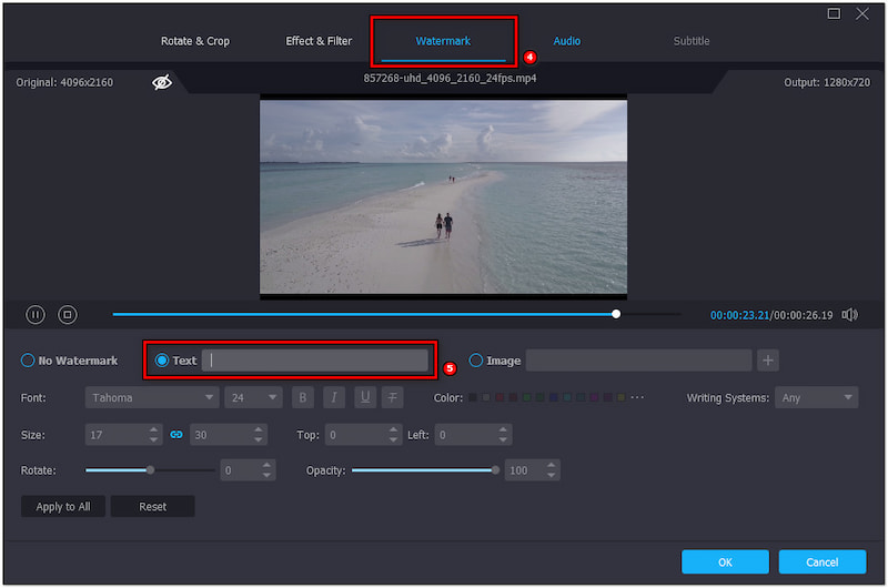 希望のテキストを追加