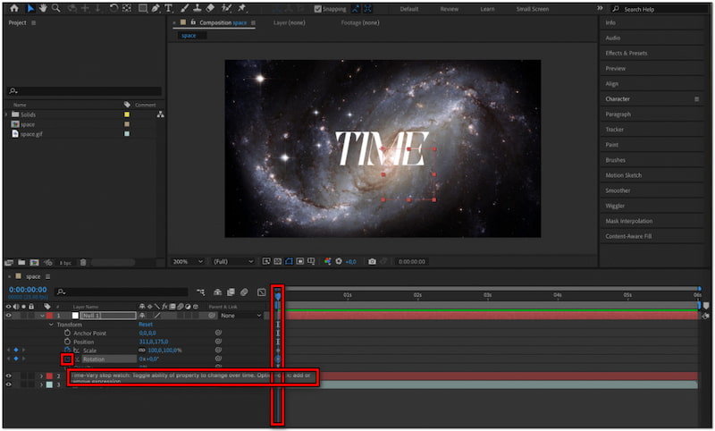 要素を配置してアニメーションさせる