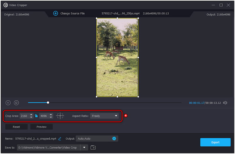 お好みのトリミングオプションを選択