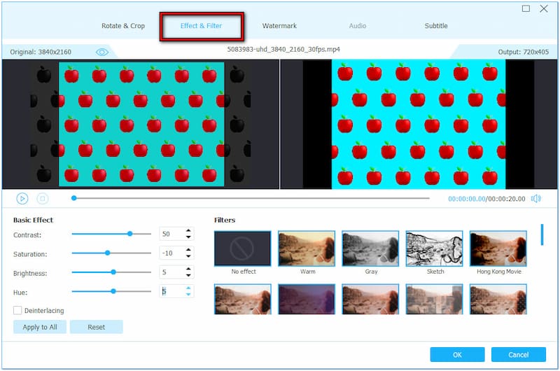 効果とフィルター
