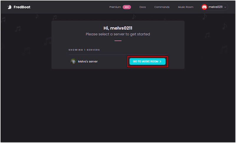Go To Music Room（Music Room に移動）