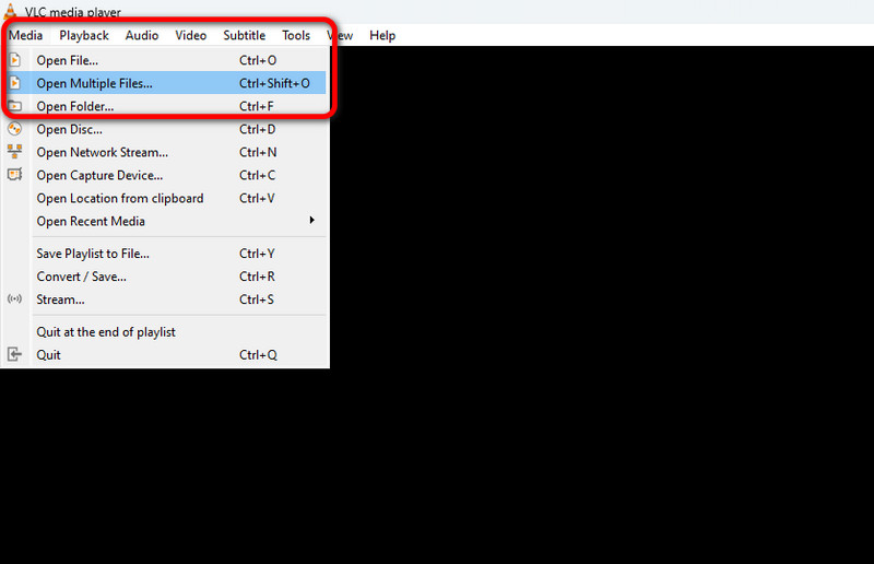 メディア 複数のファイルを開く