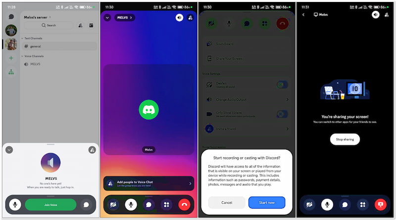 Discordモバイルで画面共有をする