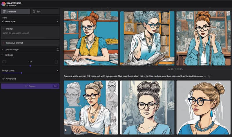 テキストから画像への変換機能