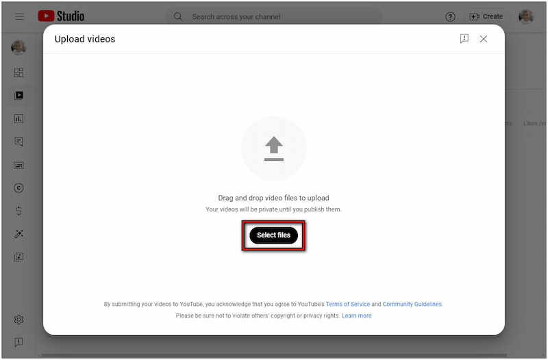 パソコンからファイルを選択