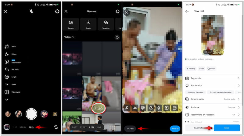Instagramに3分動画をアップロード