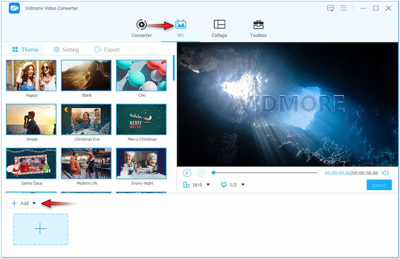 音楽統合用の動画をアップロード