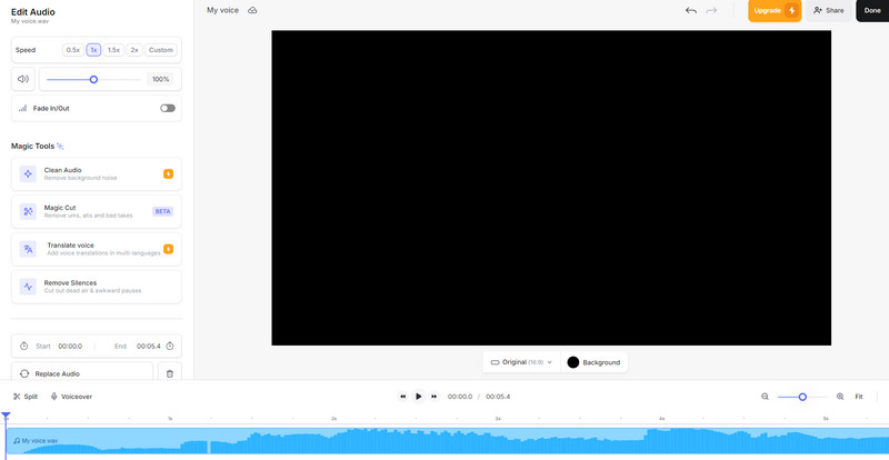 Veed AI オーディオエディター