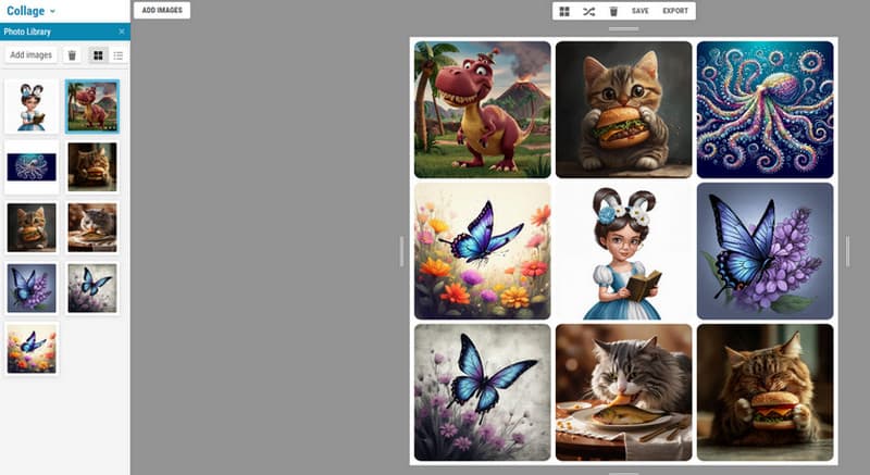 コラージュメーカー機能