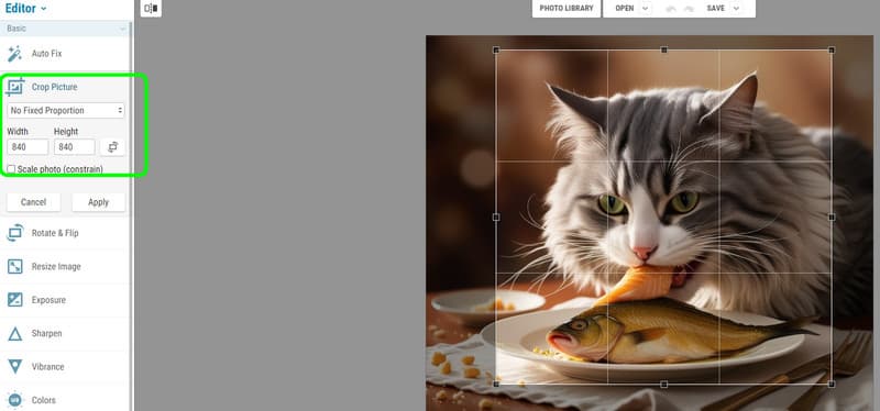 画像トリミング機能