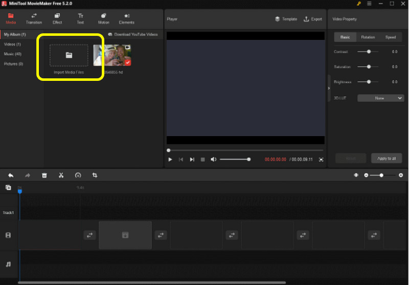 メディアファイルをインポート MiniTool