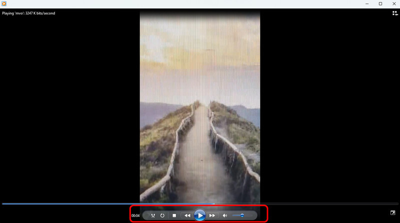 MOVを再生 Windows Media Player