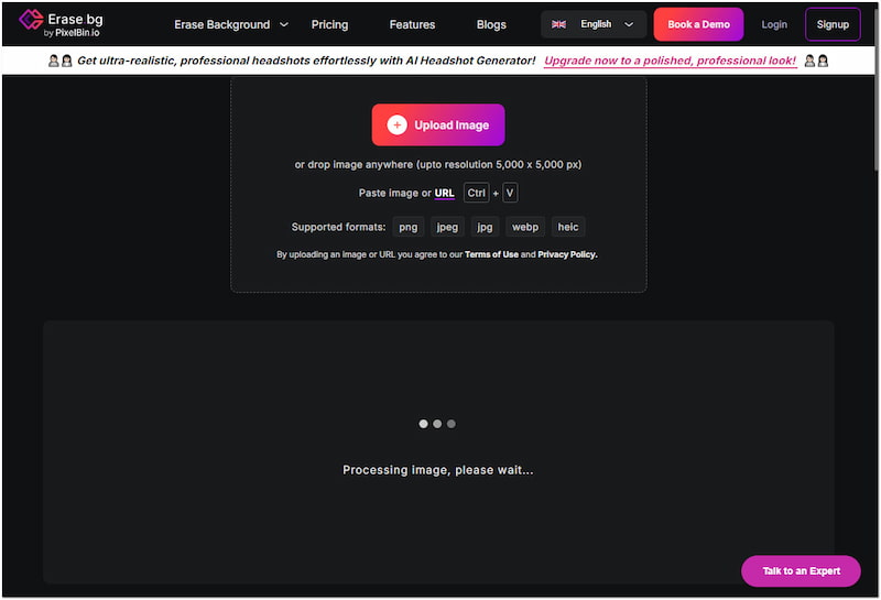 背景の分離を開始