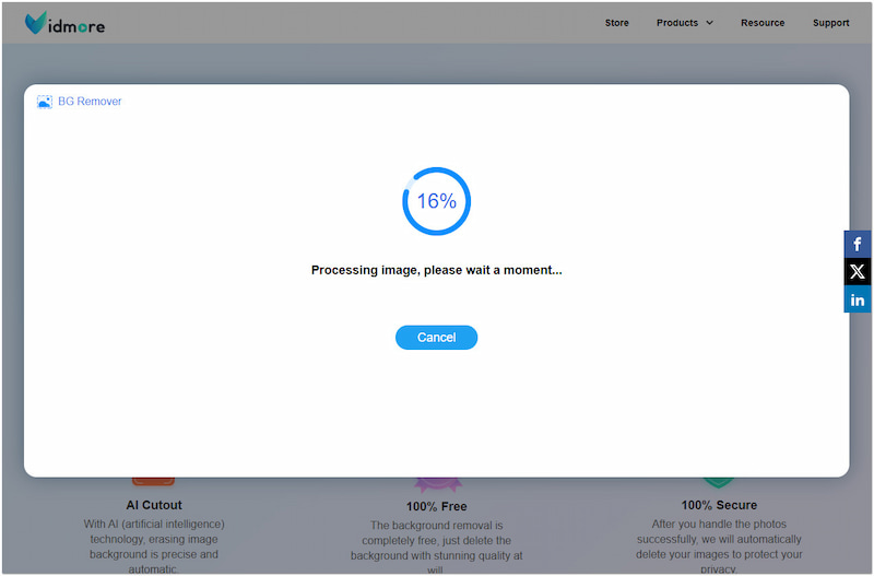 背景削除を開始
