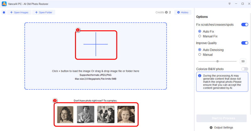 写真を追加 VanceAI Photo Restorer