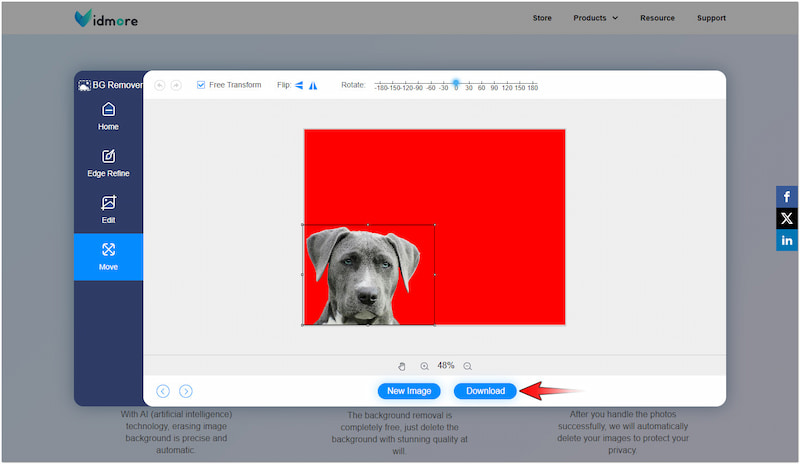 変更した背景色をダウンロード