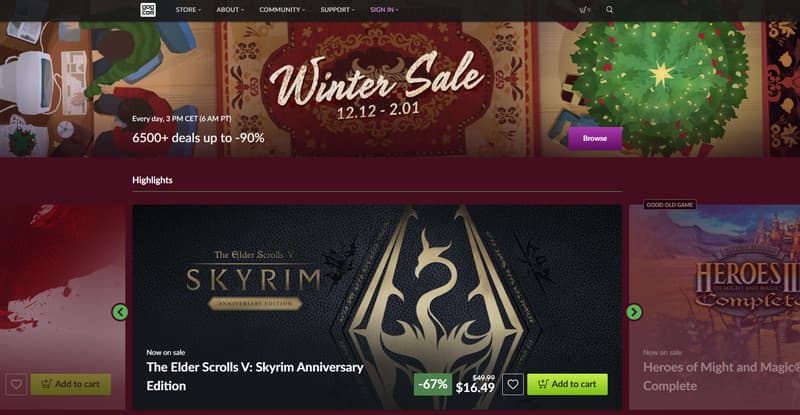 Gog ゲームサイト