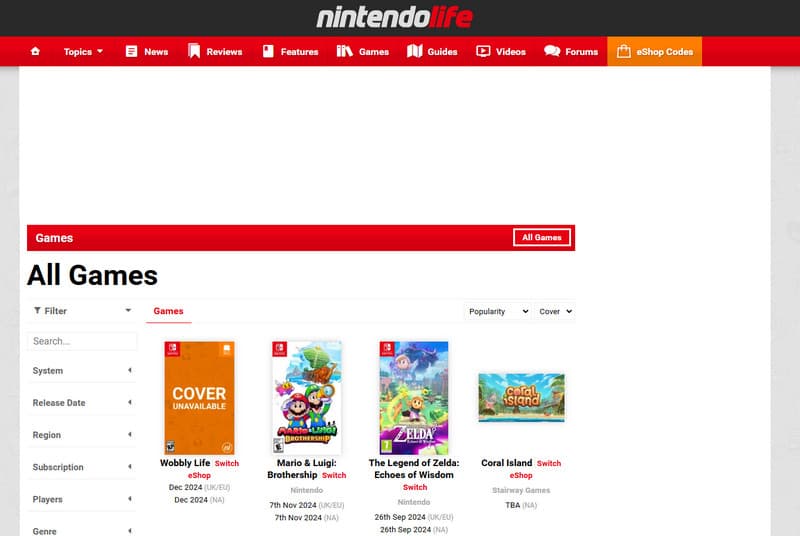 Nintendo Life ゲームサイト
