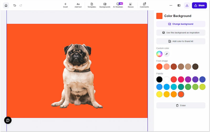 Photoroom 背景色変更