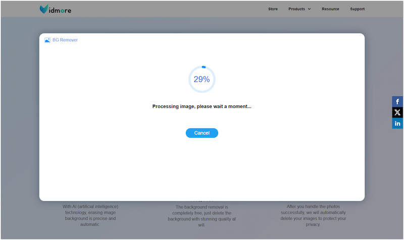 背景削除を開始