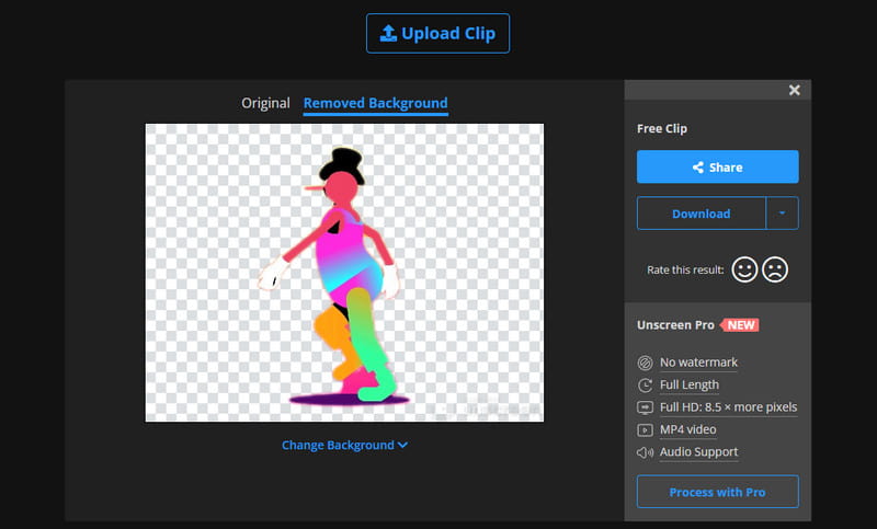 Unscreen GIF背景リムーバー