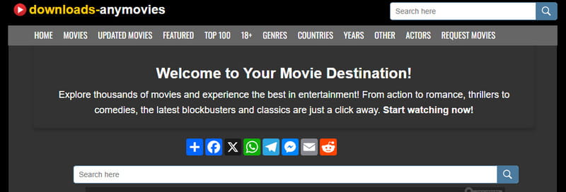 Download Anymovies ダウンロードサイト