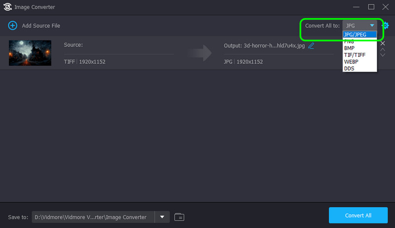 「すべて変換」をクリック Vidmore