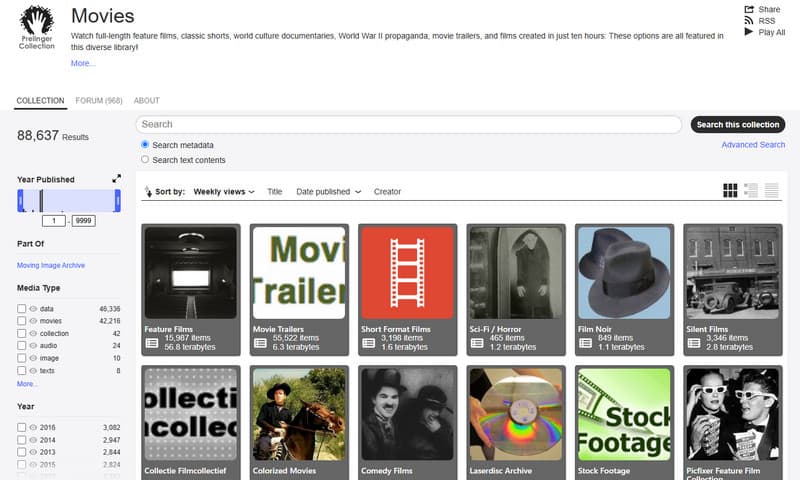 Internet Archive ダウンロードサイト
