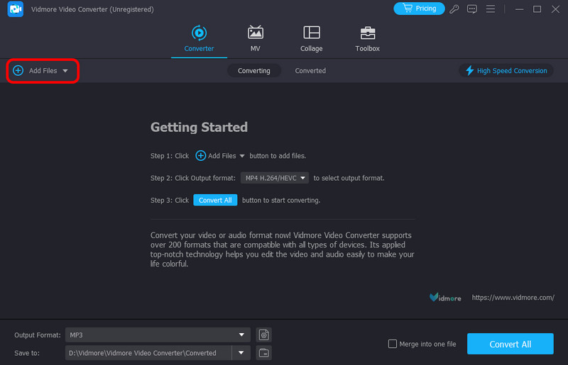 ファイルを追加 QuickTime ビデオを追加 Vidmore