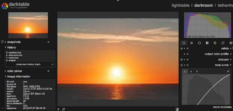 Darktable 無料Mac向け写真編集