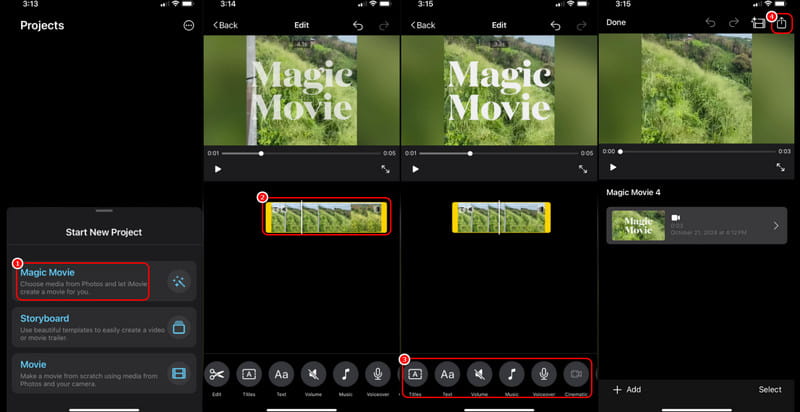 iPhone iMovie 動画短縮