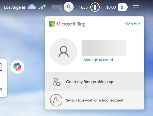 Bing AI Generator サインイン