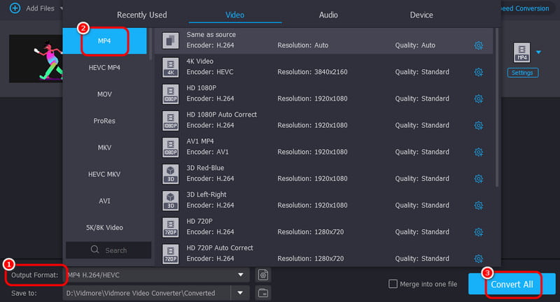 GifをMp4に変換 Vidmore