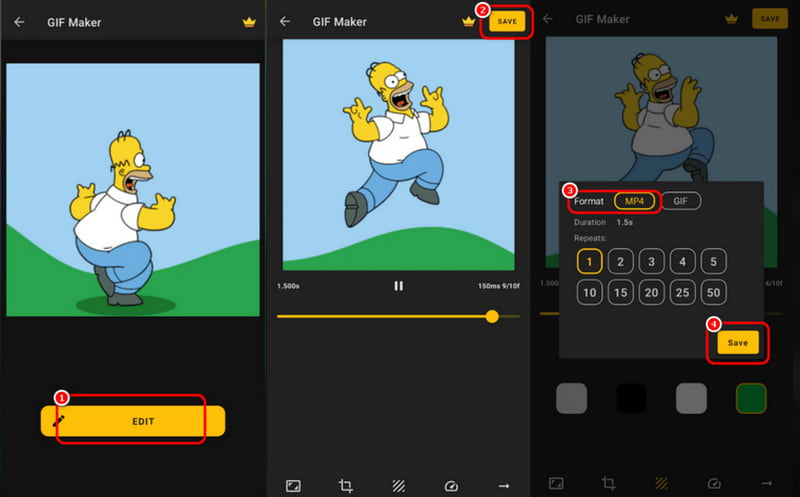 編集ボタン 形式を保存