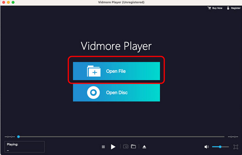 MP4ファイルを開くボタン　Vidmore