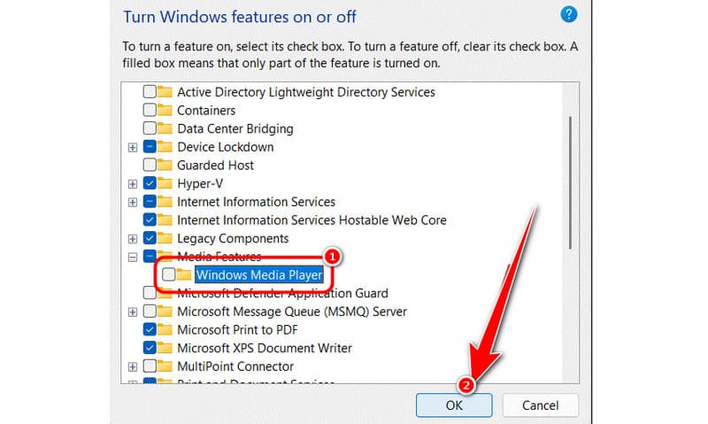 Windows Media Player を再有効化する